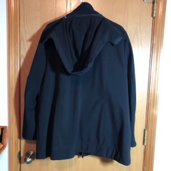 NWOT Andrew Marc Hooded Water Resistant Black Jacket Zip Pockets XXL - Picture 6 of 7